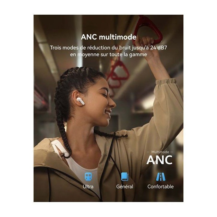 Ecouteurs sans fil - Huawei - Freebuds SE 4 ANC - Blanc Ecouteurs sans fil - Huawei - Freebuds SE 4 ANC - Blanc