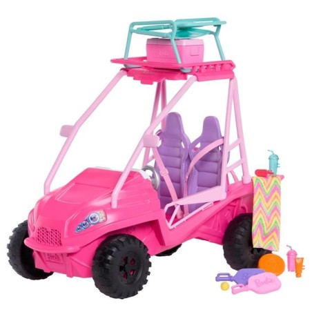 Coffret Buggy Détective Barbie - 4 poupées - Accessoires plage - Ros