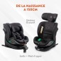 Siege auto - BABYAUTO - SCUDDA GREY DOBBY - De la naissance a 12 ans - 0-36 kg - I-Size - ISOFIX - Pivotant 360° - ECE R129
