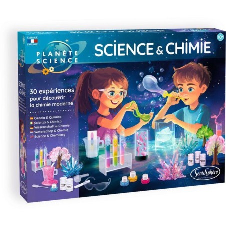 Kit Scientifique - SENTOSPHERE - Science et Chimie - 30 expériences -