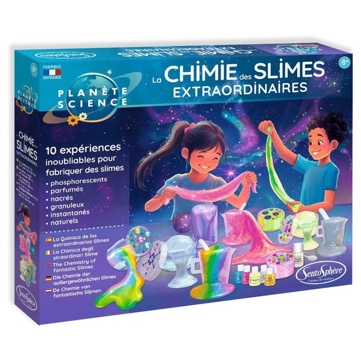 Kit Scientifique - SENTOSPHERE - La chimie du Slime extraodinaires - Slim de toutes les couleurs - Origine Naturelle - Des 8 ans Kit Scientifique - SENTOSPHERE - La chimie du Slime extraodinaires - Slim de toutes les couleurs - Origine Naturelle - Des 8 ans