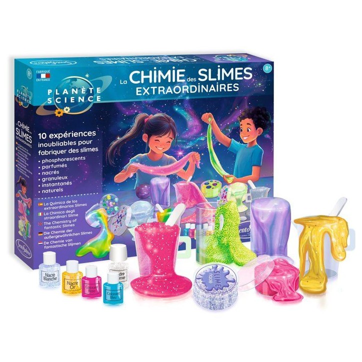 Kit Scientifique - SENTOSPHERE - La chimie du Slime extraodinaires - Slim de toutes les couleurs - Origine Naturelle - Des 8 ans Kit Scientifique - SENTOSPHERE - La chimie du Slime extraodinaires - Slim de toutes les couleurs - Origine Naturelle - Des 8 ans