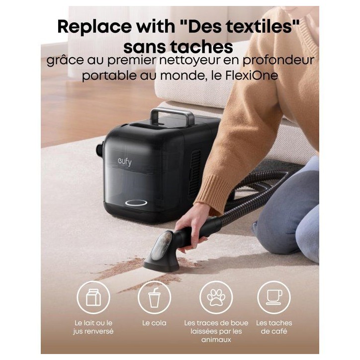 Robot aspirateur laveur - EUFY Omni E28 - 20 000 Pa - Noir