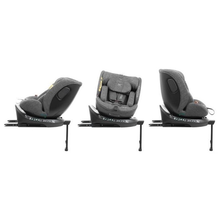 Siege auto - BABYAUTO - CORE - Groupe 0/1/2/3 - 40 / 150 cm - I-Size - Isofix - Pivotant - Inclinable - Réducteur - Gris
