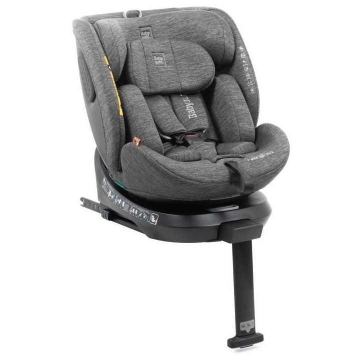 Siege auto - BABYAUTO - CORE - Groupe 0/1/2/3 - 40 / 150 cm - I-Size - Isofix - Pivotant - Inclinable - Réducteur - Gris