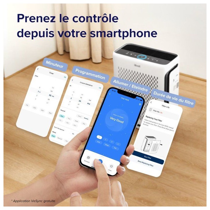 Purificateur d'air - LEVOIT - Vital 100S - Smart HEPA - White Purificateur d'air - LEVOIT - Vital 100S - Smart HEPA - White