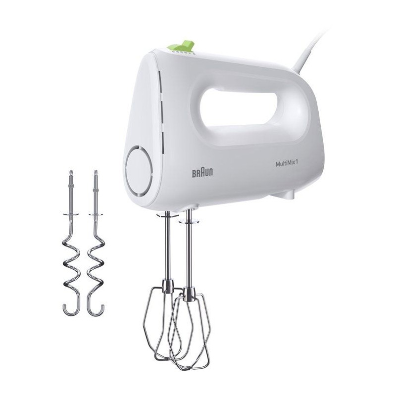 Batteur éléctrique - BRAUN - HM1100WH MultiMix 1 - 450 W - 4 vitesse