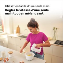 Batteur éléctrique - BRAUN - HM1100WH MultiMix 1 - 450 W - 4 vitesse