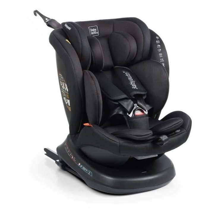 Siege auto - BABYAUTO - RODIA - Groupe 0/1/2/3 - 40 / 150 cm - I-Size Plus - Isofix - Pivotant - Inclinable - Réducteur - Noir Siege auto - BABYAUTO - RODIA - Groupe 0/1/2/3 - 40 / 150 cm - I-Size Plus - Isofix - Pivotant - Inclinable - Réducteur - Noir