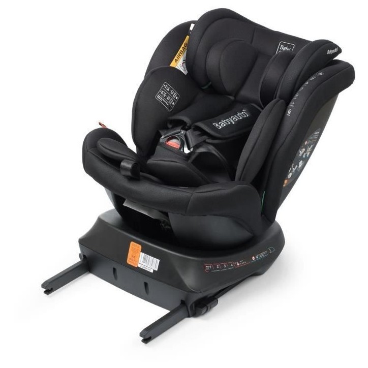 Siege auto - BABYAUTO - RODIA - Groupe 0/1/2/3 - 40 / 150 cm - I-Size Plus - Isofix - Pivotant - Inclinable - Réducteur - Noir Siege auto - BABYAUTO - RODIA - Groupe 0/1/2/3 - 40 / 150 cm - I-Size Plus - Isofix - Pivotant - Inclinable - Réducteur - Noir
