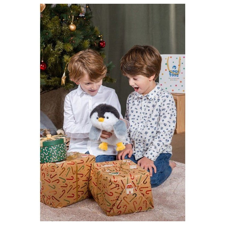 Peluche Floppy Choopy Pingouin - GIPSY TOYS - 22 cm - Noir / Blanc / Gris Peluche Floppy Choopy Pingouin - GIPSY TOYS - 22 cm - Noir / Blanc / Gris