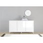 Buffet CITIZEN - Décor Blanc laqué brillant - 3 Portes - L 156 x P 40 x H 84 cm Buffet CITIZEN - Décor Blanc laqué brillant - 3 Portes - L 156 x P 40 x H 84 cm