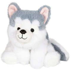 Peluche Floppy Choopy Husky - GIPSY TOYS - 22 cm - Gris / Blanc