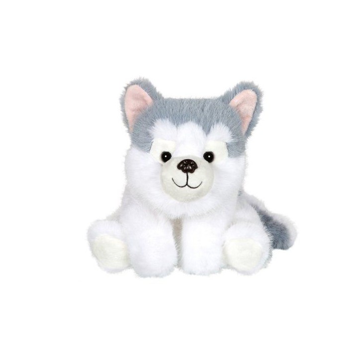 Peluche Floppy Choopy Husky - GIPSY TOYS - 22 cm - Gris / Blanc Peluche Floppy Choopy Husky - GIPSY TOYS - 22 cm - Gris / Blanc