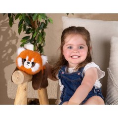 Peluche Floppy Choopy Panda roux - GIPSY TOYS - 22 cm - Orange / Marro