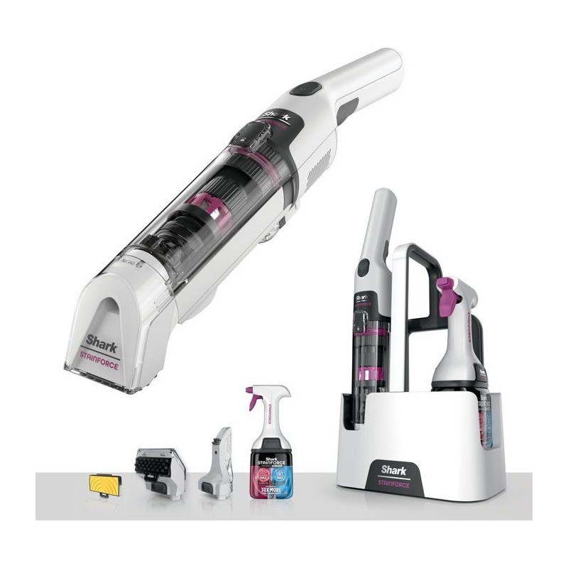SHARK HX100EUT StainForce - Nettoyeur de tâches sans fil - Léger et