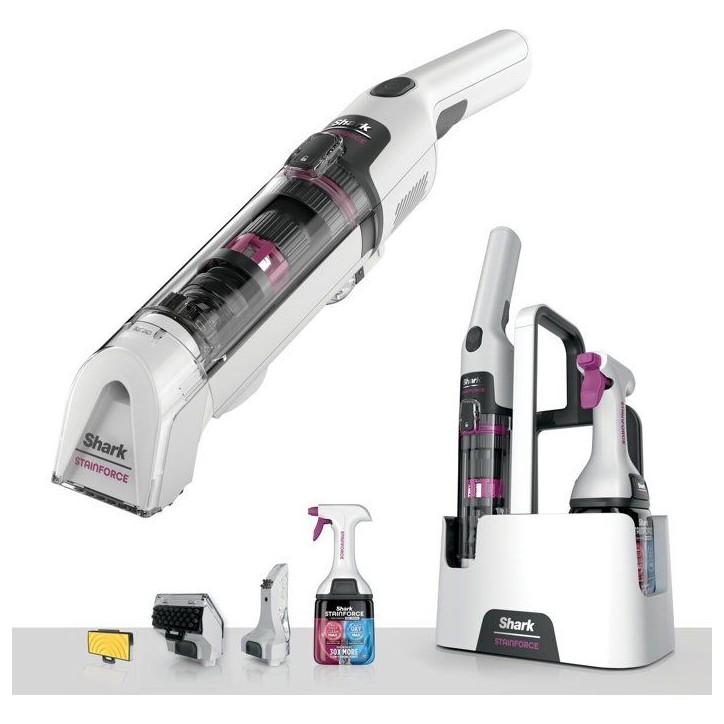 SHARK HX100EUT StainForce - Nettoyeur de tâches sans fil - Léger et portable - détachant pour tapis, tissus d'ameublement, vo SHARK HX100EUT StainForce - Nettoyeur de tâches sans fil - Léger et portable - détachant pour tapis, tissus d'ameublement, vo