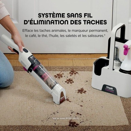 SHARK HX100EUT StainForce - Nettoyeur de tâches sans fil - Léger et portable - détachant pour tapis, tissus d'ameublement, vo