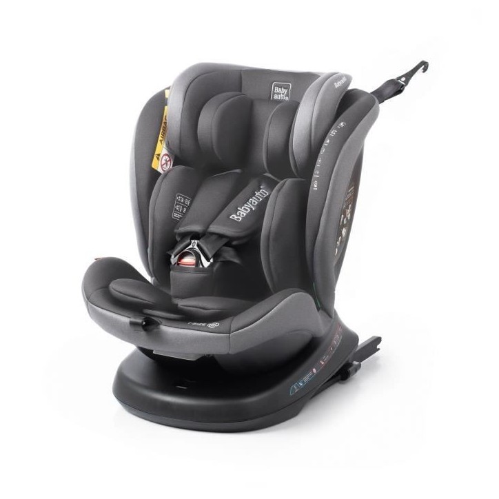 Siege auto - BABYAUTO - RODIA - Groupe 0/1/2/3 - 40 / 150 cm - I-Size Plus - Isofix - Pivotant - Inclinable - Réducteur - Gris Siege auto - BABYAUTO - RODIA - Groupe 0/1/2/3 - 40 / 150 cm - I-Size Plus - Isofix - Pivotant - Inclinable - Réducteur - Gris