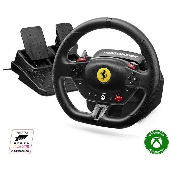 Volant + pédalier - THRUSTMASTER - T98 Ferrari 296 GTS - Pour XBOX et PC - Noir Volant + pédalier - THRUSTMASTER - T98 Ferrari 296 GTS - Pour XBOX et PC - Noir