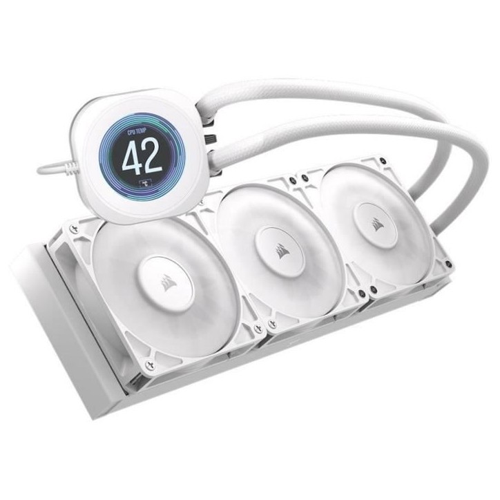 CORSAIR - NAUTILUS 360 LCD White - Refroidissement PC - 360 mm Radiator - Liquid CPU Cooler CORSAIR - NAUTILUS 360 LCD White - Refroidissement PC - 360 mm Radiator - Liquid CPU Cooler