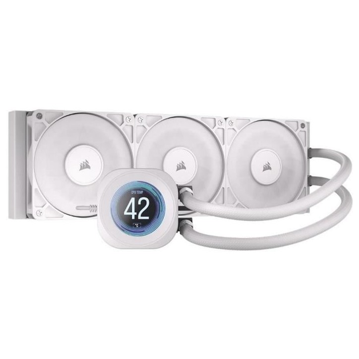 CORSAIR - NAUTILUS 360 LCD White - Refroidissement PC - 360 mm Radiator - Liquid CPU Cooler CORSAIR - NAUTILUS 360 LCD White - Refroidissement PC - 360 mm Radiator - Liquid CPU Cooler