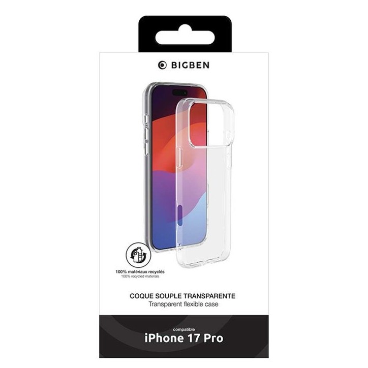 Coque Silisoft - IPhone17 Pro - Transparente Coque Silisoft - IPhone17 Pro - Transparente