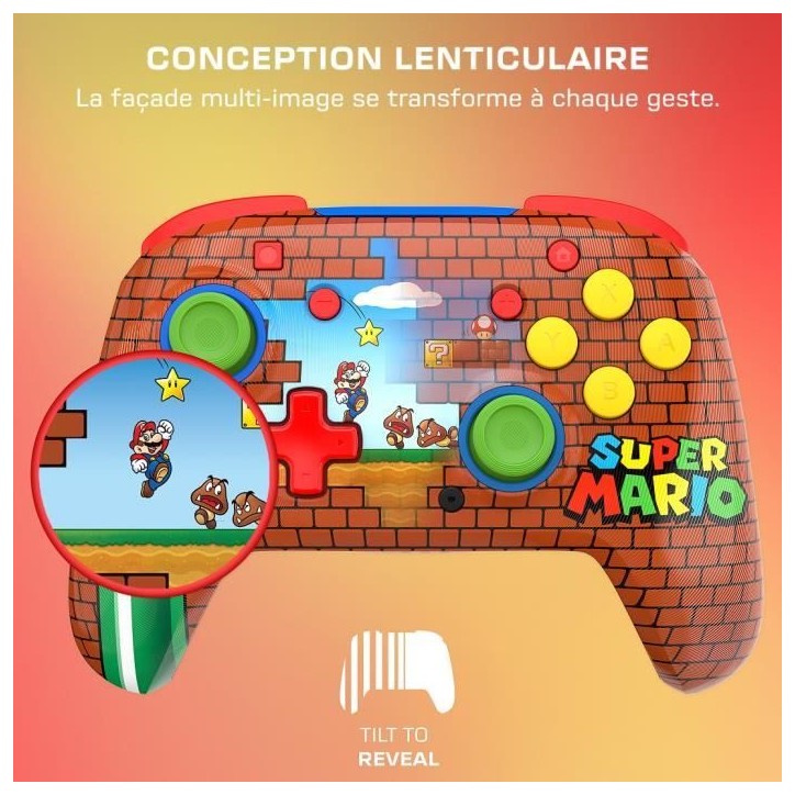 Manette de jeu - Nintendo Switch - Rematch Mario Bricks - Sans fil - Rouge - Turtle Beach Manette de jeu - Nintendo Switch - Rematch Mario Bricks - Sans fil - Rouge - Turtle Beach