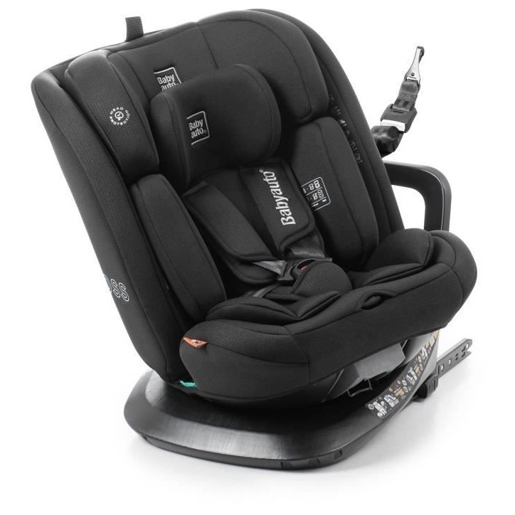 Siege auto - BABYAUTO - ACROSS - Groupe 0/1/2/3 - 40 / 150 cm - I-Size - Isofix - Pivotant - Inclinable - Réducteur - Noir Siege auto - BABYAUTO - ACROSS - Groupe 0/1/2/3 - 40 / 150 cm - I-Size - Isofix - Pivotant - Inclinable - Réducteur - Noir