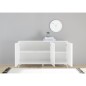 Buffet CITIZEN - Décor Blanc laqué brillant - 3 Portes - L 156 x P 40 x H 84 cm Buffet CITIZEN - Décor Blanc laqué brillant - 3 Portes - L 156 x P 40 x H 84 cm