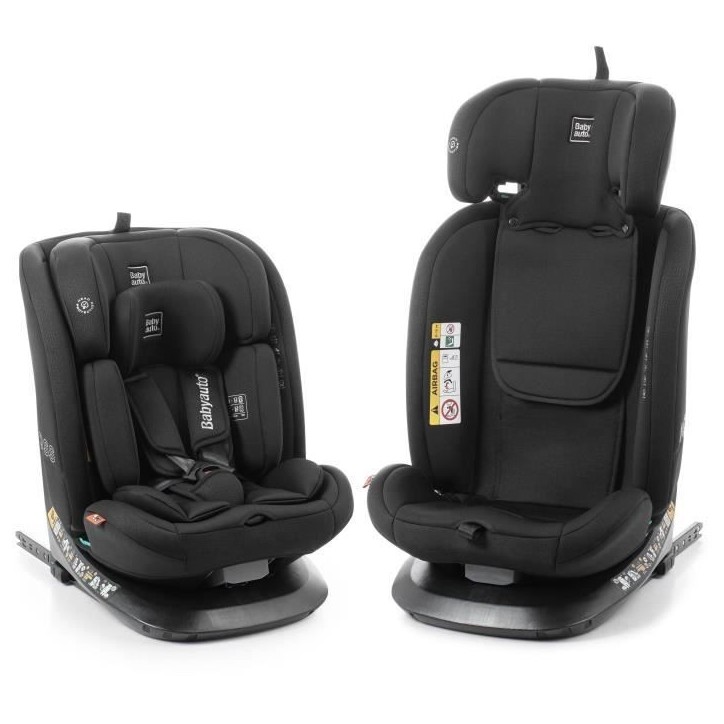 Siege auto - BABYAUTO - ACROSS - Groupe 0/1/2/3 - 40 / 150 cm - I-Size - Isofix - Pivotant - Inclinable - Réducteur - Noir Siege auto - BABYAUTO - ACROSS - Groupe 0/1/2/3 - 40 / 150 cm - I-Size - Isofix - Pivotant - Inclinable - Réducteur - Noir