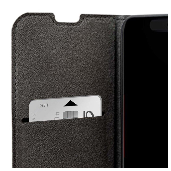 Etui a rabat - IPhone 17 - 65% GRS - Noir