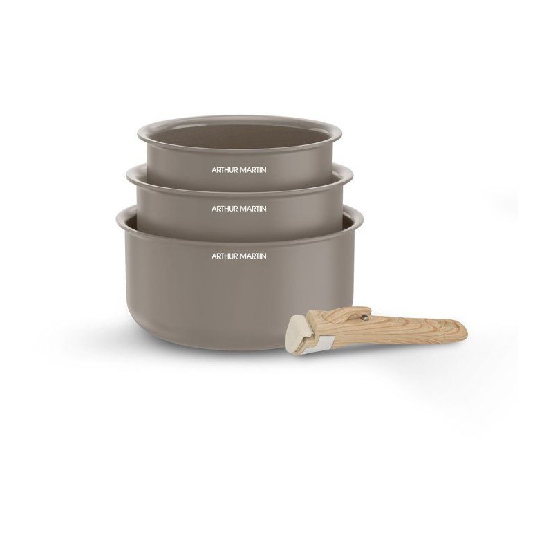 Set de 3 casseroles - Tous feux dont induction - ARTHUR MARTIN - AM112