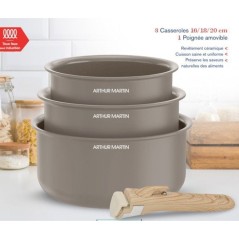 Set de 3 casseroles - Tous feux dont induction - ARTHUR MARTIN - AM112