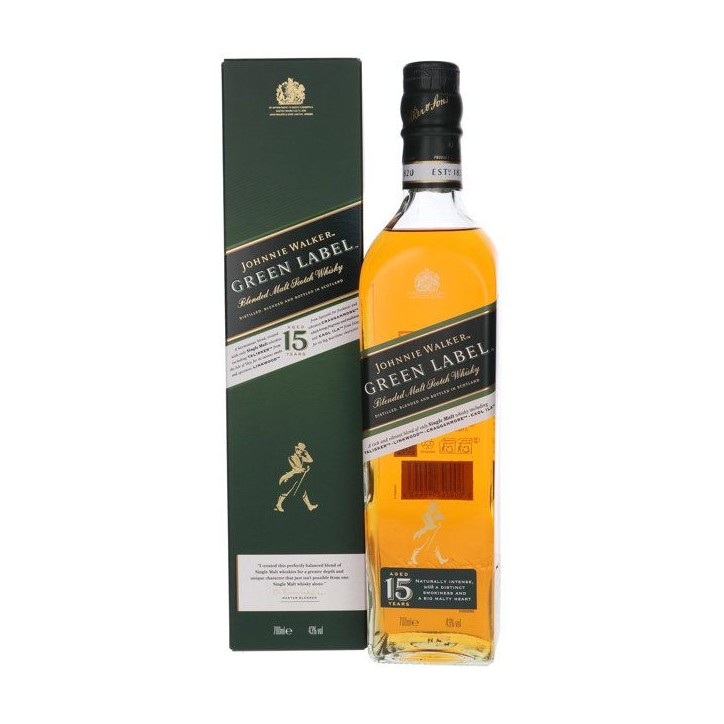Johnnie Walker - Green Label - 15 ans - Blended Malt Scotch Whisky - 40.0% Vol. - 70cl