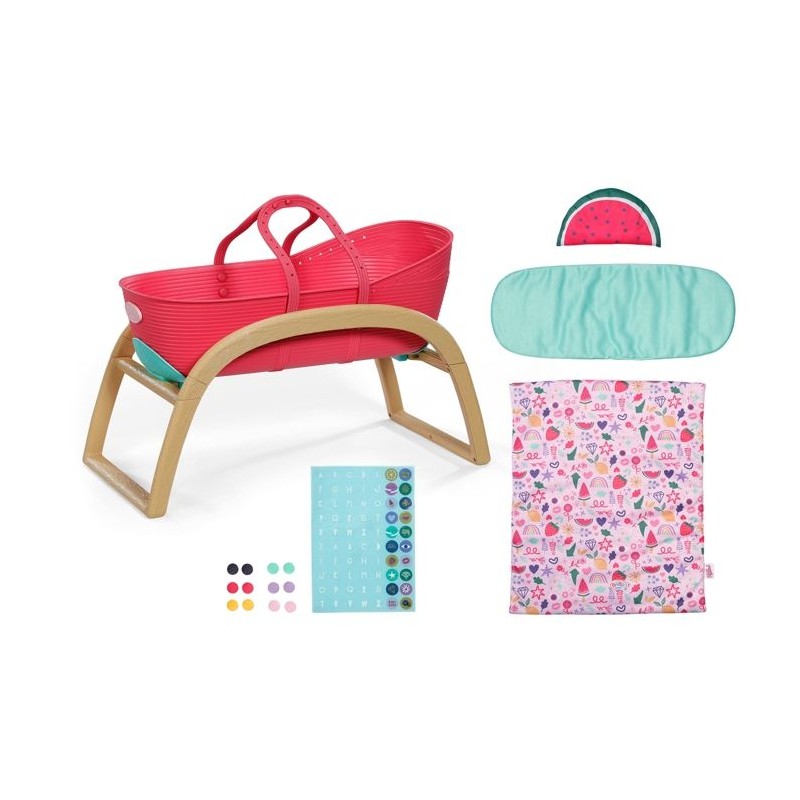 Berceau 3 en 1 - BABY BORN - Effet bois - Couffin / Bascule / Fixe - T