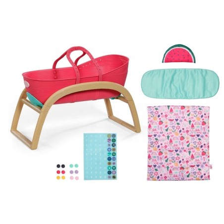 Berceau 3 en 1 - BABY BORN - Effet bois - Couffin / Bascule / Fixe - T