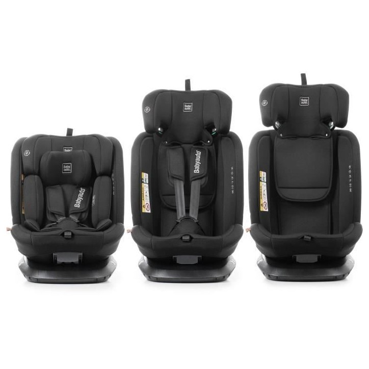 Siege auto - BABYAUTO - ACROSS - Groupe 0/1/2/3 - 40 / 150 cm - I-Size - Isofix - Pivotant - Inclinable - Réducteur - Noir Siege auto - BABYAUTO - ACROSS - Groupe 0/1/2/3 - 40 / 150 cm - I-Size - Isofix - Pivotant - Inclinable - Réducteur - Noir