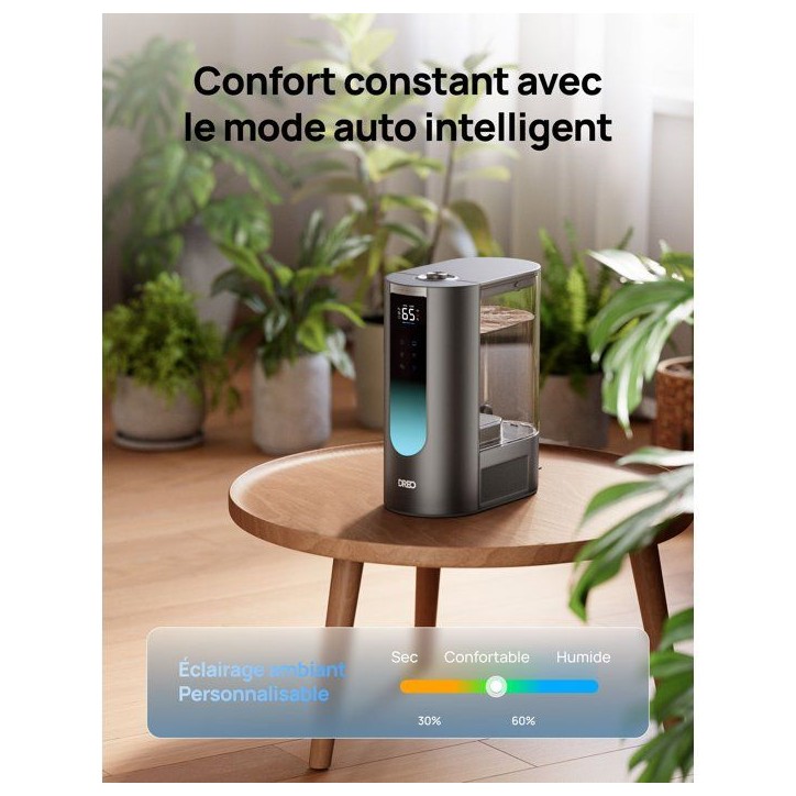 Humidificateur - DREO - 813S - Ultrasonique - Diffusion continue - Réservoir XL Humidificateur - DREO - 813S - Ultrasonique - Diffusion continue - Réservoir XL
