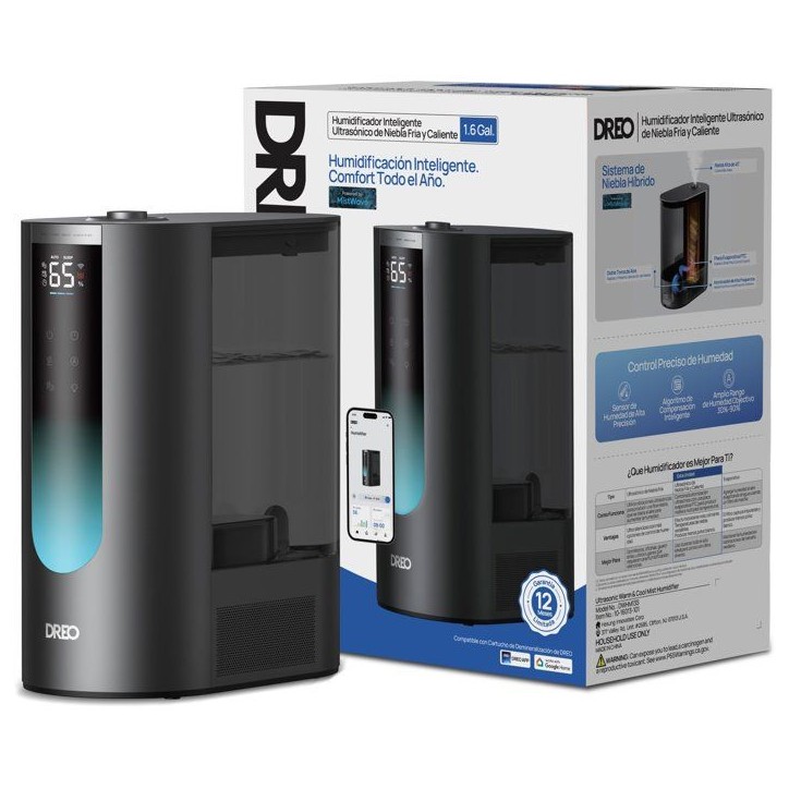 Humidificateur - DREO - 813S - Ultrasonique - Diffusion continue - Réservoir XL Humidificateur - DREO - 813S - Ultrasonique - Diffusion continue - Réservoir XL