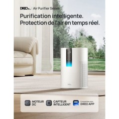 Ionisateur - DREO - Macro AP605S - Renouvellement de l'air jusqu'a 73 m²/h - Ultra-silencieux - Minuterie - Verouillage enfant