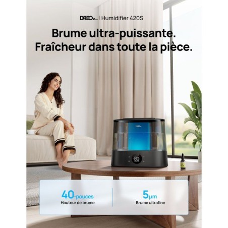 Humidificateur - DREO - 420S - Ultrasonique - Silencieux - Grande capacité