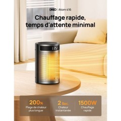 Chauffage d'appoint - Hyper-céramique - 1500 W - Dreo - Atom 416 - Co