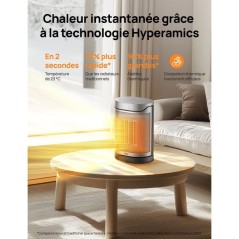 Chauffage d'appoint - Hyper-céramique - 1500 W - Dreo - Heater 318 -