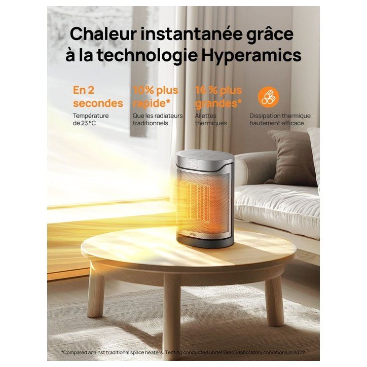 Chauffage d'appoint - Hyper-céramique - 1500 W - Dreo - Heater 318 - Colonne - Noir Chauffage d'appoint - Hyper-céramique - 1500 W - Dreo - Heater 318 - Colonne - Noir