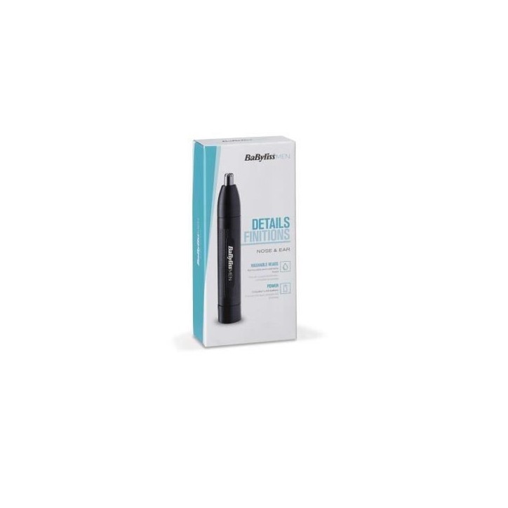 Tondeuse nez/oreilles - BaByliss - E650E - coupe rapide et sûre - tete amovible lavable sous l'eau Tondeuse nez/oreilles - BaByliss - E650E - coupe rapide et sûre - tete amovible lavable sous l'eau