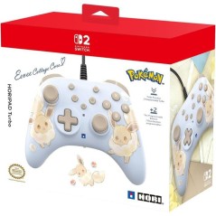 Manette de jeu - Nintendo Switch et Switch 2 - Pokémon - Filaire - Bleu - Horipad Turbo - Boutons arriere programmables - Hori