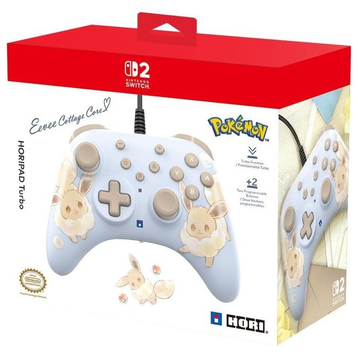 Manette de jeu - Nintendo Switch et Switch 2 - Pokémon - Filaire - Bleu - Horipad Turbo - Boutons arriere programmables - Hori Manette de jeu - Nintendo Switch et Switch 2 - Pokémon - Filaire - Bleu - Horipad Turbo - Boutons arriere programmables - Hori