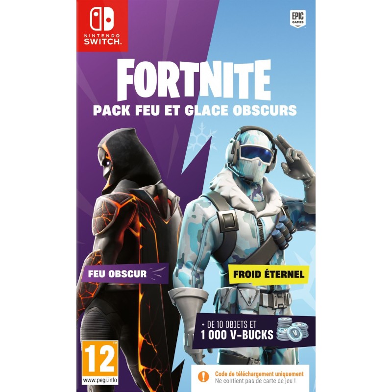 FORTNITE Pack Feu & Glace Obscurs - Jeu Nintendo Switch - Code in a Bo