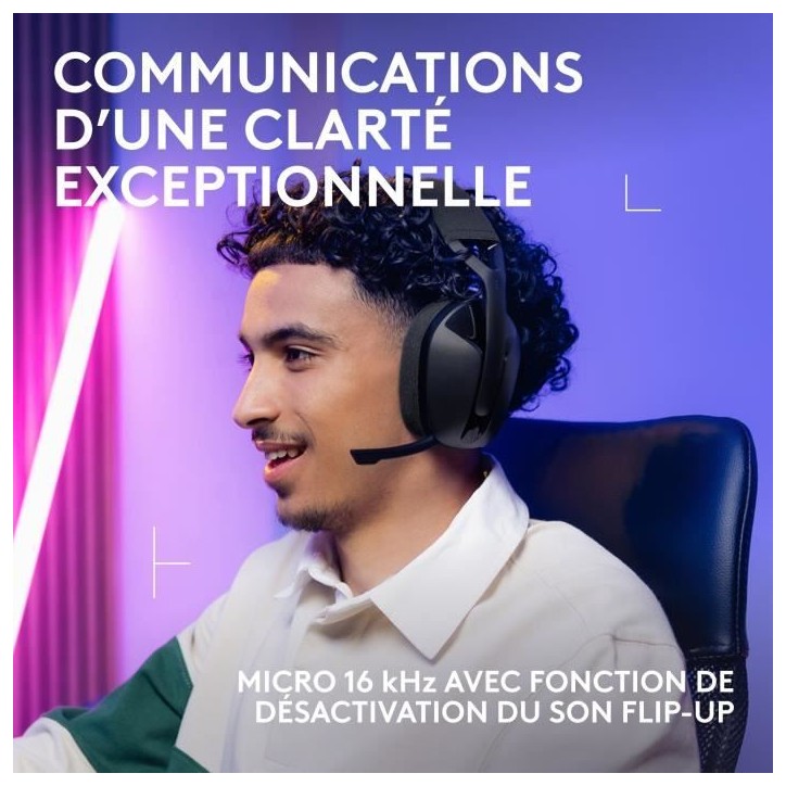 Casque gamer - Sans fil - Logitech G - G321 Lightspeed - Noir Casque gamer - Sans fil - Logitech G - G321 Lightspeed - Noir